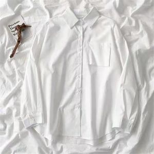 Chemisiers pour femmes Japon manches longues filles chemise noire boutonnée dames hauts 2023 blanc femmes chemises d'école mode coréenne style preppy printemps