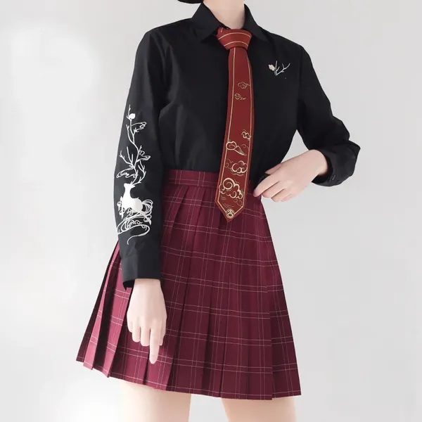 Blouses pour femmes chemises à manches longues de style collégial japonais