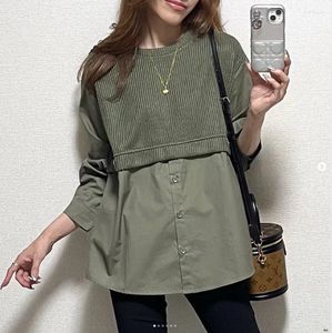 Chemises de chemisiers en tricot en tricot en japonais