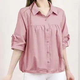 Blouses pour femmes chemises à arc en mousseline de soie coréenne courte à manches 2024 manteau d'été Western Style Blouse à lacets mince mode