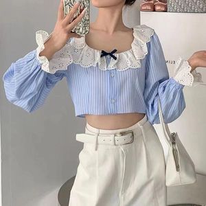 Dames blouses Koreaanse mode kawaii shirts vrouwen Harajuku lange mouwen top indie esthetische kleding outfits blouse streetwear