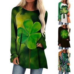 Chemisiers Femme imprimé feuille saint-Patrick grande taille Femme vêtements Kawaii vêtements femmes Vintage hauts Sexy décontracté Femme