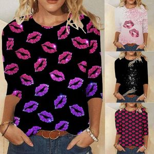 Women's Blouses Lip Prints Woman 2023 Custom Design Kids Dance Children Competition Guotards en gymnastiekkleding voor meisje