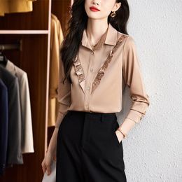 Blusas femininas manga comprida camisas femininas para roupas de trabalho de negócios blusa elegante primavera verão estilos OL tops roupas femininas