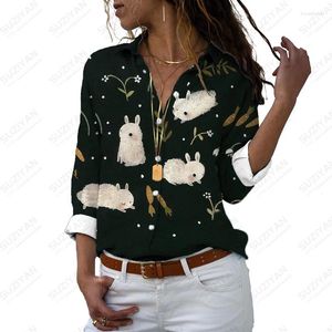 Blusas de mujer, camisas holgadas para mujer, Tops informales de manga larga, ropa de calle, Top con temperamento de diseño 2024