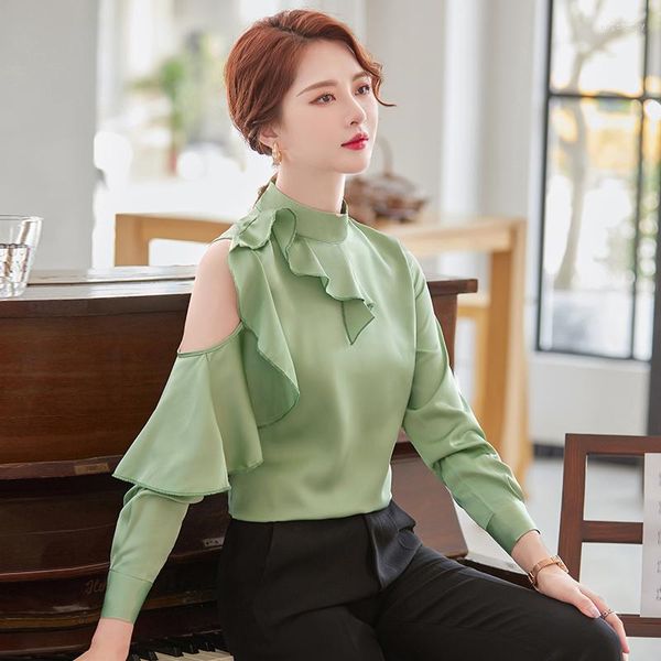 Blouses pour femmes Chemises à manches longues vert