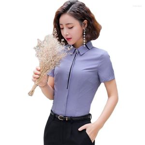 Women's Blouses Nieuwheid Grijs Zomer Summer SHIRES SHIRTS VOOR DRAME OL STYLES KANTOOR WERK DRAAG BLOESE VROUWELIJKE TOPS KLEREN S-5XL