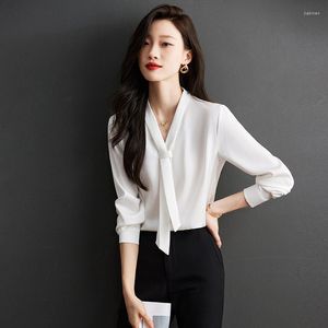 Chemisiers pour femmes nouveauté chemises à manches longues pour les femmes d'affaires vêtements de travail printemps été Blouse OL Styles hauts vêtements féminins S-4XL