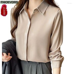 Women's Blouses S-3XL 2024 Spring Summer Fashion Tops Women Basic Wear Office Lady Long Sleeve retro vintage elegante knop shirts