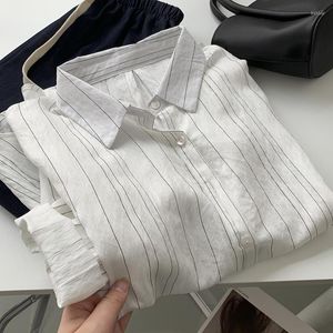 Chemisiers pour femmes Chemise Frivolous Stripe Capelet Snazzy Blusa Mujer Moda 2023 Camisas Femme élégante et jeune