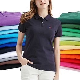 Chemisiers pour femmes Chemises 100 Coton Polo Slim Fit Manches Courtes Revers TShirt Top Respirant Taille S3XL 813 230223