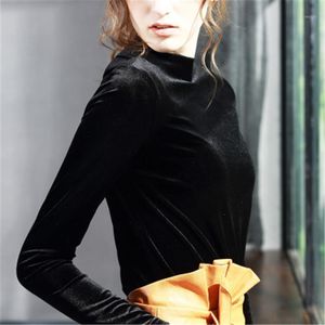 Dames Blouses Shirts 2021 Herfst en Winter Vrouw Pullover Trendy Bottoming Shirt High-necked Fluwelen Solid Color Commute Exquisite Femal