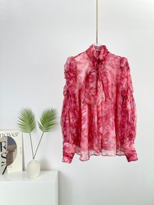 Blouses Shirts voor dames 2022 Australië Slaap Slaap Herfst Winter Nieuwe Bright Silk Lantern Sleeve01