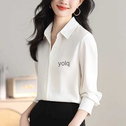 Vrouwen Blouses Shirts 2023 Herfst Wit Op Blouse Voor Vrouwen Lange Mouw Ol Vrouw Solid Dames Basic Topsyolq