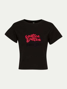 Damesblouses Shirts 23ss Realisatie par Designer shirt Mode Letter Draad Stretch Doek T-shirt met korte mouwen voor dames 240229