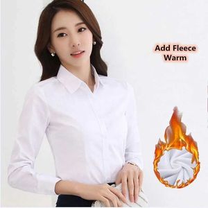 Chemises de chemisiers pour femmes 5xl Pull de laine chauds d'hiver 2021 Femmes solides à manches blanches Blanche de laine de laine