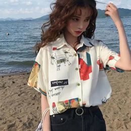 Chemisiers pour femmes Chemises Chic Angel Lolita Blouse Tops Chemise blanche boutonnée Femme Mousseline Summe Thin Girls Teenage Bluzki Damskie LetnieWom