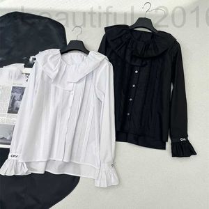 Chemises de chemisiers pour femmes Designer 2024 Début de printemps Nouveau Nanyou Cha Elegant Girl's Vieging Reduction Cuff Letter