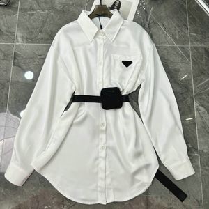 Chemises de chemisiers pour femmes chemisiers de créateurs femmes chemises à manches longues en vrac manteau sexy avec sac de taille filles printemps été top femme tops de fête vêtements vêtements