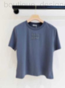 Blouses pour femmes Chemises marque de créateurs 24 Début du printemps Prêt-à-porter T-shirt tricoté avec logo brodé teint 085R