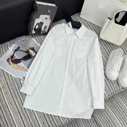 Women's Blouses Shirts Designer Direct zomer nieuwe westerse stijl, uniek, licht volwassen, los, klein en luie middele lengte lange mouwen shirt Q5DH