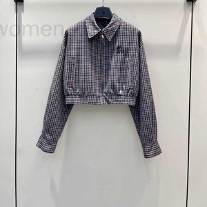 Dames blouses shirts ontwerper nieuwe MIU Nanyou Gaoding College stijl casual veelzijdige duizend vogel geruite plooirok met lange mouwen set voor dames VHIG