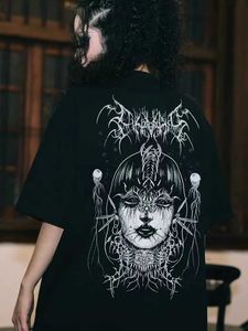Damenblusen Hemden EKHLAS Tattoo-Künstler ARCS Tattoo Dark Rock Gothic Punk Priester Kurzarm-T-Shirt YQ240120