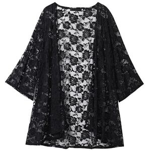 Vrouwen Blouses Shirts Elegante Vintage Kimono Vest Lace Shirt Geborduurd Strand Zonnebrandcrème Kleding Plus Size Blouse Vrouwen 230720