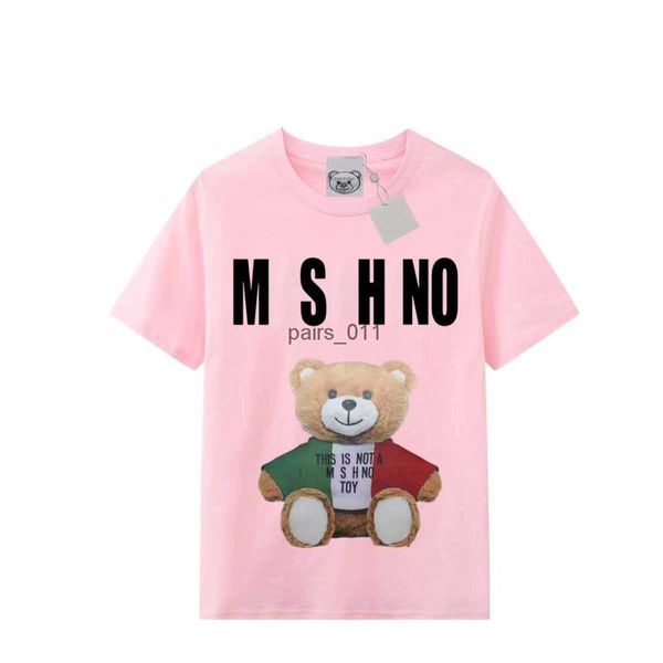 Blusas de mujer Camisas Camisa de Europa y América Diseño Verano caliente Algodón Oso de peluche Patrones de estilo gráfico de moda Con letras Camisas de manga corta 240229