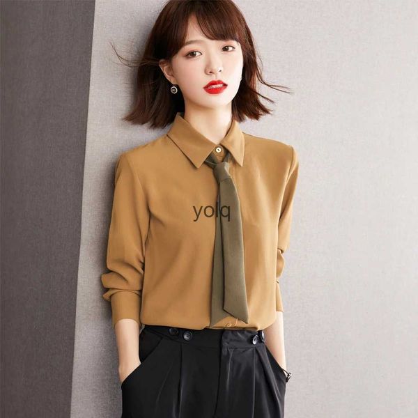 Blouses pour femmes Chemises Mode Femmes 2023 Lady Work Wear Formel Vintage Femme Casual Tops blusas femininasyolq