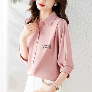 Blusas de mujer Camisas Simplicidad de moda Sólido Verano Mujer Señora Elegante Vintage Casual Tops femeninos Cloingyolq
