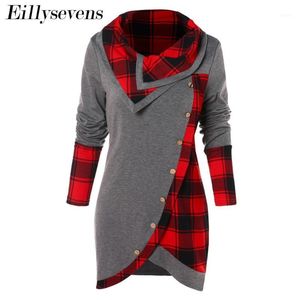 Blouses pour femmes chemises gothique Blouse femmes à manches longues Plaid Tartan tunique Punk pull hauts Vintage dames automne femme Shirt1