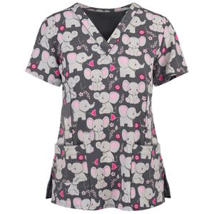 Blouses pour femmes Chemises de haute qualité Impression animale Blouses de travail Tops Uniformes de toilettage pour animaux de compagnie Dessin animé Salon de beauté Vêtements de travail Uniforme de beauté pour animaux de compagnie 230211