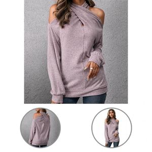 Blusas para mujer, camisas, Tops para mujer, tela de punto difícil de decolorar, sudadera antipilling cómoda y fina