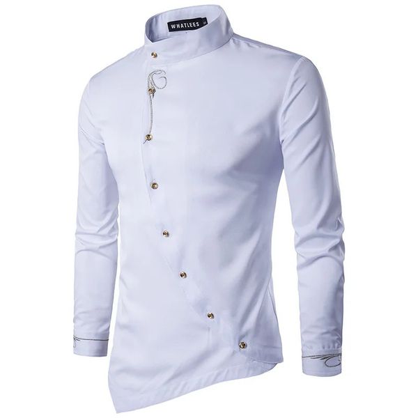 Blouses pour femmes Chemises pour hommes Vêtements de marque Chemise à manches longues Personnalité Coréenne Street Fashion Top Designer Bouton Robe de soirée de Noël 231016