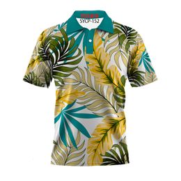 Blouses -shirts voor dames ms button polos zomer vrouw losse tops 3d hd geprinte Hawaii -stijl stijlvolle ouderchild t -shirt polyester ademende sport polo 230223