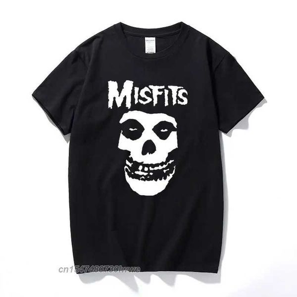 Blouses pour femmes Chemises Nouveaux hommes Hip-Hop Punk Crâne Misfits Marque Coton T-Shirt à manches courtes Design Cool Mâle Été Tops Basiques YQ240120