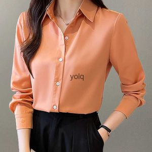 Dames Blouses Overhemden OLStyle Effen Lange mouw Vintage Klassiek Eenvoud Dichtknopen Dames Vrouw Basic Tops Informeel Cloingyolq