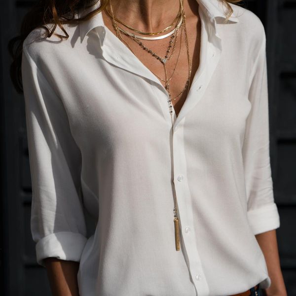 Blouses Femme Chemises S-8XL grandes tailles Blouses femmes chemise en mousseline de soie printemps automne chemisier à manches longues jaune blanc boutonné travail chemises de bureau Blusas 230923