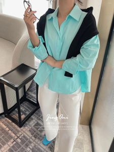 Dames Blouses Shirts Dameskleding Lente Zomer 2024 Koreaanse stijl Mode Vintage Elegant Oversize Lange mouw Top Crop Luxe Chic