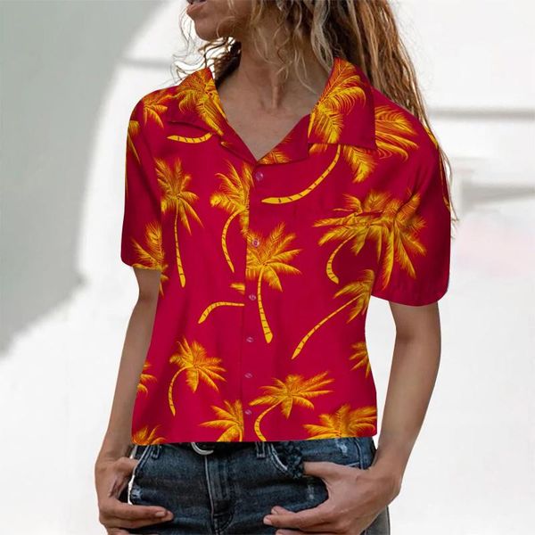 Chemisiers pour femmes Chemises Chemise hawaïenne funky pour femme