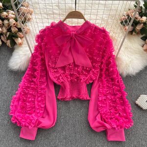 Blouses pour femmes chemises femmes chemisier à manches longues chemise Sexy hauts femme Blusas mousseline de soie français Chic printemps élégant Ins