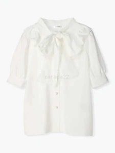 Chemises de chemisiers pour femmes Blouses pour femmes 2024 V Grand à lacets à noix-up Shirt Shirt Janpanese Migne Sweet Blouse Femme Summer Casual Tops For Womenev2y