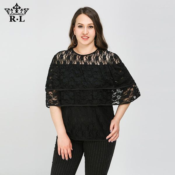 Blouses pour femmes Socialite Chubby Double couche Pullor Top Top Top Lace