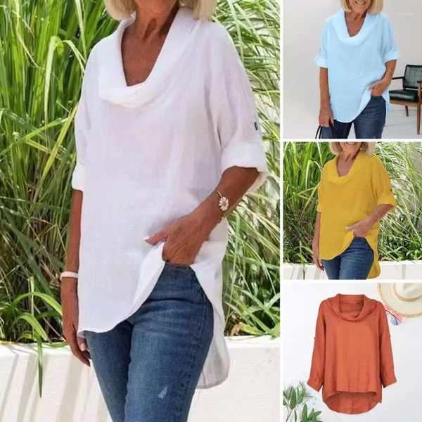 Blusas de mujer, blusa suave y elegante de secado rápido para mujer, blusa transpirable, prenda holgada