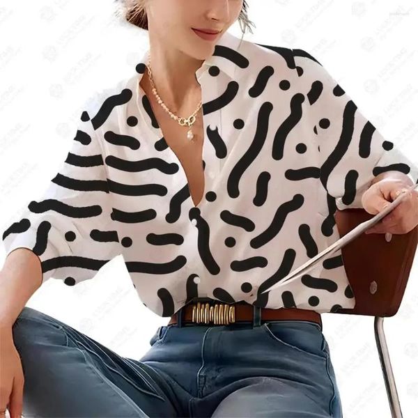 Blusas de mujer Primavera y otoño Camisas de manga larga para mujer Temperamento de moda Camisa blanca Mujeres China continental EDAD MEDIA Toda la temporada