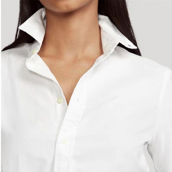 Blouses pour femmes printemps automne femmes coton petit cheval Chemise à manches longues Camisa femme mode décontracté Chemise haut