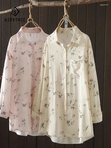 Blouses pour femmes chemises imprimées en coton print en coton