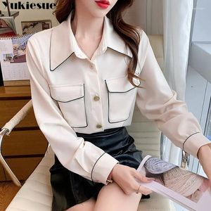 Blouses pour femmes Spring coréen Elegant Sweet Light Style mûr Slim Murffon Shirt Design Sense Leisure Temperament Top Fashion Gente Wind