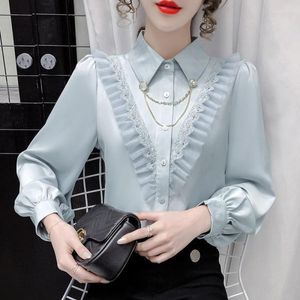 Blouses Femmes Printemps Été 2023 Chemisier en coton pour grandes filles Vêtements rayés Enfants à manches longues Chemise d'écolière Enfants Tops 2-8 ans